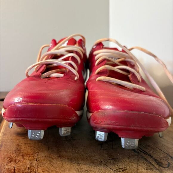 New Balance Red White Metal Baseball Cleats L4040TR5 Rev-Lite Men's 12 - Picture 7 of 12